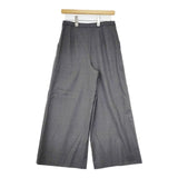 Harriss ウール ワイド パンツ グレー レディース ハリス【中古】5-1009T∞