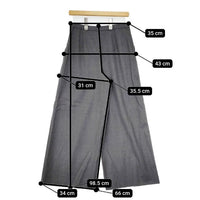 Harriss ウール ワイド パンツ グレー レディース ハリス【中古】5-1009T∞