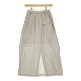 ゴーシュ ライトコットンサテンギャザースカート 定価30800円 G244-S030 ロングスカート 24AW ライトグレー レディース ゴーシュ【中古】5-0325M♪