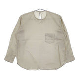 ゴーシュ ライトコットンサテンプルオーバーブラウス 定価26400円 G244-B028 サイズ2 24AW ライトグレー レディース ゴーシュ【中古】5-0228M♪