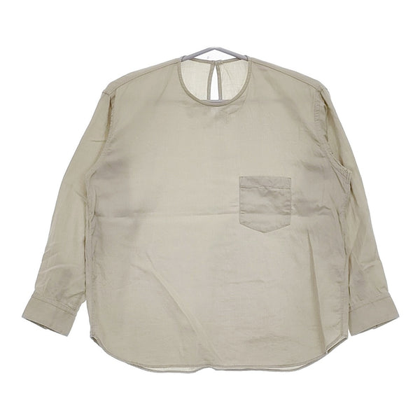 ゴーシュ ライトコットンサテンプルオーバーブラウス 定価26400円 G244-B028 サイズ2 24AW ライトグレー レディース ゴーシュ【中古】5-0228M♪