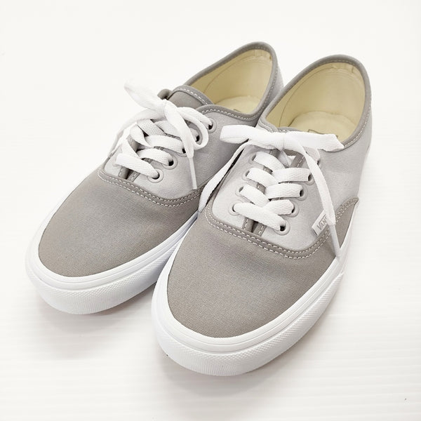 VANS 新品 Authentic スエードブロック 24.5cm スニーカー グレー レディース バンズ【中古】5-0419G◎