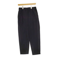 evam eva 243C173 WOOL TUCK PANTS サイズ2 定価29700円 ウールタックイージー パンツ 24AW ブラック レディース エヴァムエヴァ【中古】5-0228T♪