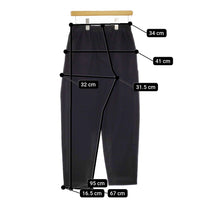 evam eva 243C173 WOOL TUCK PANTS サイズ2 定価29700円 ウールタックイージー パンツ 24AW ブラック レディース エヴァムエヴァ【中古】5-0228T♪