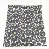 marimekko mini unikko 138cm×157cm 撥水生地 ファブリック テーブルクロス 生地 ブラック ホワイト レディース マリメッコ【中古】5-0723G◎