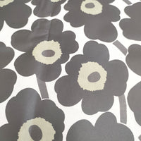 marimekko mini unikko 138cm×157cm 撥水生地 ファブリック テーブルクロス 生地 ブラック ホワイト レディース マリメッコ【中古】5-0723G◎