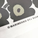 marimekko mini unikko 138cm×157cm 撥水生地 ファブリック テーブルクロス 生地 ブラック ホワイト レディース マリメッコ【中古】5-0723G◎