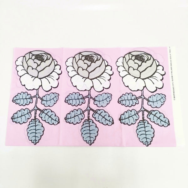 marimekko 未使用 MAALAISRUUSU 86cm×138cm ファブリック 生地 ピンク ホワイト レディース マリメッコ【中古】5-0723G◎