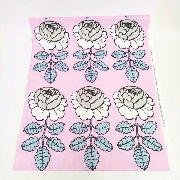 marimekko 未使用 MAALAISRUUSU 170cm×138cm ファブリック 生地 ピンク ホワイト レディース マリメッコ【中古】5-0723G◎