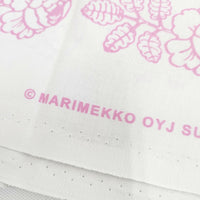 marimekko 未使用 VIHKIRUUSU 107cm×138cm ファブリック 生地 オフホワイト ピンク レディース マリメッコ【中古】5-0723G◎