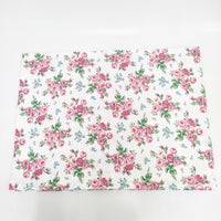 Laura Ashley 花柄 ファブリック 150cm×200cm 生地 ホワイト ピンク レディース ローラアシュレイ【中古】5-0723G◎