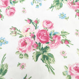 Laura Ashley 花柄 ファブリック 150cm×200cm 生地 ホワイト ピンク レディース ローラアシュレイ【中古】5-0723G◎