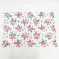 Laura Ashley 花柄 ファブリック 150cm×200cm 生地 ホワイト ピンク レディース ローラアシュレイ【中古】5-0723G◎