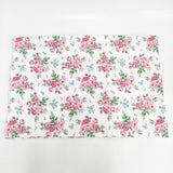 Laura Ashley 花柄 ファブリック 150cm×200cm 生地 ホワイト ピンク レディース ローラアシュレイ【中古】5-0723G◎