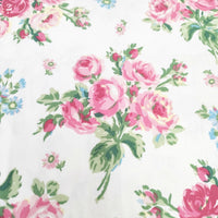 Laura Ashley 花柄 ファブリック 150cm×200cm 生地 ホワイト ピンク レディース ローラアシュレイ【中古】5-0723G◎