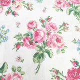 Laura Ashley 花柄 ファブリック 150cm×200cm 生地 ホワイト ピンク レディース ローラアシュレイ【中古】5-0723G◎