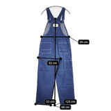 BIG JOHN World Workers Overall 日本製 サロペット デニム オーバーオール オールインワン ツナギ ブルー レディース ビッグジョン【中古】5-0825M∞