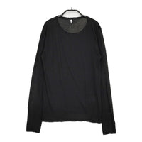 humoresque crewneck T クルーネック KA1204s 定価19800円 コットン 長袖Ｔシャツ カットソー ロンＴ ブラック レディース ユーモレスク【中古】5-0412M△