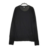 humoresque crewneck T クルーネック KA1204s 定価19800円 コットン 長袖Ｔシャツ カットソー ロンＴ ブラック レディース ユーモレスク【中古】5-0412M△