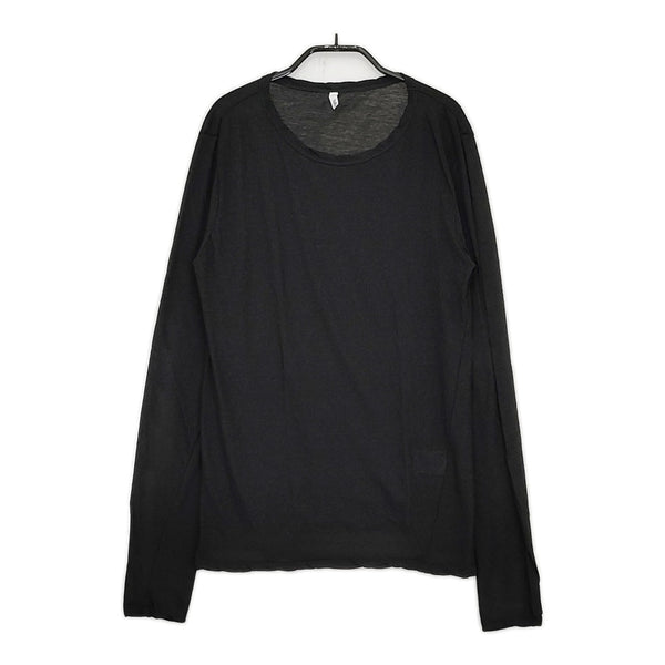 humoresque crewneck T クルーネック KA1204s 定価19800円 コットン 長袖Ｔシャツ カットソー ロンＴ ブラック レディース ユーモレスク【中古】5-0412M△