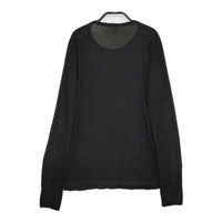 humoresque crewneck T クルーネック KA1204s 定価19800円 コットン 長袖Ｔシャツ カットソー ロンＴ ブラック レディース ユーモレスク【中古】5-0412M△