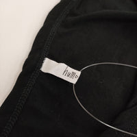 humoresque crewneck T クルーネック KA1204s 定価19800円 コットン 長袖Ｔシャツ カットソー ロンＴ ブラック レディース ユーモレスク【中古】5-0412M△