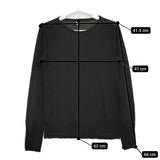 humoresque crewneck T クルーネック KA1204s 定価19800円 コットン 長袖Ｔシャツ カットソー ロンＴ ブラック レディース ユーモレスク【中古】5-0412M△