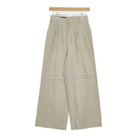 Brooks Brothers リネン混 ワイド パンツ ベージュ レディース ブルックスブラザーズ【中古】5-0825M∞