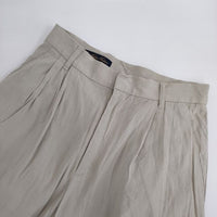 Brooks Brothers リネン混 ワイド パンツ ベージュ レディース ブルックスブラザーズ【中古】5-0825M∞
