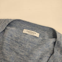MACPHEE プレーンリネン 半袖リネンニット ツイン カーディガン ニット 22SS ブルー レディース マカフィー【中古】5-0825M∞