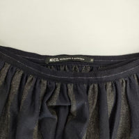 nicholson and nicholson ウール ストライプ スカート ネイビー グレー レディース ニコルソンアンドニコルソン【中古】5-0922T∞