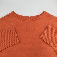 koton ウール カシミヤ 12G スロウピングショルダー プルオーバー セーター ニット 23AW オレンジ レディース コトン【中古】5-0922T∞
