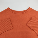 koton ウール カシミヤ 12G スロウピングショルダー プルオーバー セーター ニット 23AW オレンジ レディース コトン【中古】5-0922T∞
