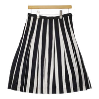 marimekko 新品 TIPO La Strada 定価32550円 サイズ36 ストライプ スカート ブラック ホワイト レディース マリメッコ【中古】5-0325M♪