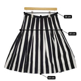 marimekko 新品 TIPO La Strada 定価32550円 サイズ36 ストライプ スカート ブラック ホワイト レディース マリメッコ【中古】5-0325M♪