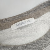 GALERIE VIE 23039503301 コットンウールニットコンビ クルーネックプルオーバー 切替 スウェット グレージュ レディース ギャルリーヴィー【中古】5-1007T△