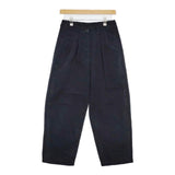 Lin francais d'antan コットン タック パンツ ブラック レディース ランフランセダンタン【中古】5-0825G∞