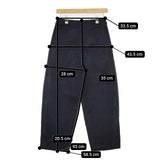 Lin francais d'antan コットン タック パンツ ブラック レディース ランフランセダンタン【中古】5-0825G∞