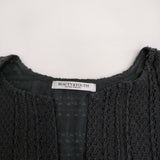 BEAUTY&YOUTH UNITED ARROWS ラッセルレースVネックロングスリーブチュニック ブラウス 黒 レディース ビューティアンドユース【中古】5-0408M♪
