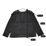 BEAUTY&YOUTH UNITED ARROWS ラッセルレースVネックロングスリーブチュニック ブラウス 黒 レディース ビューティアンドユース【中古】5-0408M♪