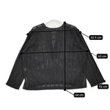 BEAUTY&YOUTH UNITED ARROWS ラッセルレースVネックロングスリーブチュニック ブラウス 黒 レディース ビューティアンドユース【中古】5-0408M♪