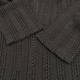 BEAUTY&YOUTH UNITED ARROWS ラッセルレースVネックロングスリーブチュニック ブラウス 黒 レディース ビューティアンドユース【中古】5-0408M♪