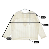 BEAUTY&YOUTH UNITED ARROWS ラッセルレースVネックロングスリーブチュニック ブラウス 白 レディース ビューティアンドユース【中古】5-0408M♪