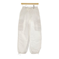 BEAUTY&YOUTH UNITED ARROWS ナイロンコットンカーゴパンツ ウォッシャブル 定価17600円 白 レディース ビューティアンドユース【中古】5-0408M♪