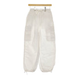 BEAUTY&YOUTH UNITED ARROWS ナイロンコットンカーゴパンツ ウォッシャブル 定価17600円 白 レディース ビューティアンドユース【中古】5-0408M♪
