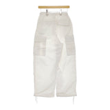 BEAUTY&YOUTH UNITED ARROWS ナイロンコットンカーゴパンツ ウォッシャブル 定価17600円 白 レディース ビューティアンドユース【中古】5-0408M♪