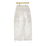 BEAUTY&YOUTH UNITED ARROWS ナイロンコットンカーゴパンツ ウォッシャブル 定価17600円 白 レディース ビューティアンドユース【中古】5-0408M♪