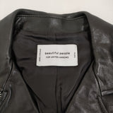 beautiful people UNITED ARROWS 別注 ラムレザー 150 ダブルライダースジャケット ブラック レディース ビューティフルピープル【中古】5-1008T♪