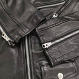 beautiful people UNITED ARROWS 別注 ラムレザー 150 ダブルライダースジャケット ブラック レディース ビューティフルピープル【中古】5-1008T♪