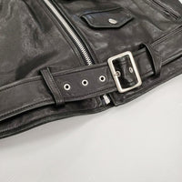 beautiful people UNITED ARROWS 別注 ラムレザー 150 ダブルライダースジャケット ブラック レディース ビューティフルピープル【中古】5-1008T♪